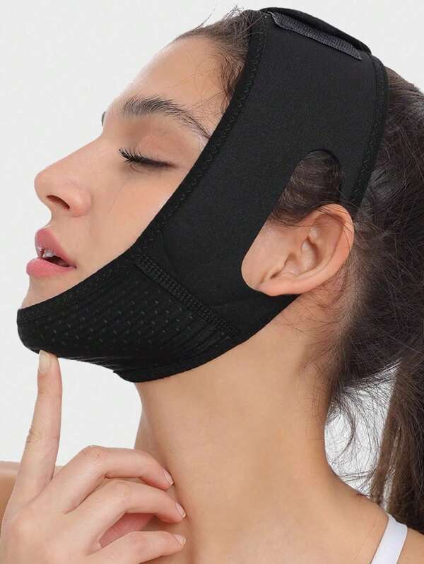 1pc Facial Shaping Nasolabial Folds Sleep Pressure Mask, V-Face Sculpting Lifting And Tightening Thread Sculpting Bandage, Facial Modification Mask, Bandage Face Care, V-Line Mask Cheek, Facial Breathable Shaping Bandage, Suitable For Ladies To Use During Leisure Time, Back-To-School Season