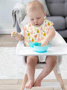 3 Packs Waterproof Baby Bibs For Eating - Lightweight Toddler Feeding Bibs With Large Food Catcher, Mess Proof, Baby Eating Essentials, Easy To Put On & Clean