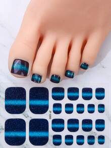 22 片金属脚趾全包裹指甲贴，春夏古铜色宝石星月自粘指甲油条，美甲用品指甲贴纸，适合女士 DIY 音乐节使用 - 彩色 - 查看 10