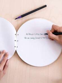 1pcGuest Book , Wooden Cover Christening Guest Book, Shower Visitor Book, Shower Memory Book, A Gift For New Parents And Expectant Mothers