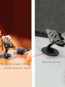 1pc Metal Sturdy Rotatable Desktop Mobile Phone Stand Compatible With IPhone, Android Phone, Gift For Birthday, Family, Friends Phone Holder, Phone Accessories
