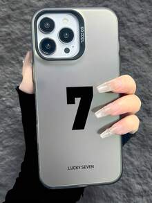 1 Ốp điện thoại IMD thiết kế 7 số, chống trượt, chống rơi, có nút bấm và camera riêng biệt - màu đen - Xem 2