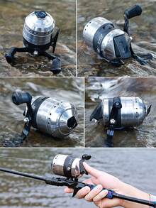 SOUGAYILANG 1Pc Fishing Reel 3.9:1 Gear Ratio,Stainless Steel Bullet Reel,Right&Left Handle Interchangeable,All-In-One Fishing Reel For Beginners,Perfect Choice For Freshwater And Saltwater Fishing - Silver - View 12