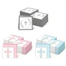 20pcs/40pcs/60pcs, God Napkins-Baptism, First And Mi Bautizo Napkins With A Cross Design, Suitable For Newborn Baptism Parties And Baptism Party Decoration - Multicolor - View 10