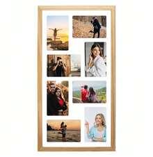 Photo Frame For 8 Photos 10x15cm Kit With 2 Units, Glass Display - 米色 - 查看 2