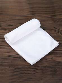 5条/包 大号简约白色面巾，酒店专用无绒面巾，柔软吸水面巾，轻盈编织，超强吸水 - 现代风格，柔软舒适，旅行和浴室必备，浴室用品