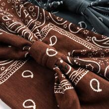4 Packungen Vintage Paisley Muster Stirnbänder, bunte Bandana Sport Schweißbänder, Yoga Haarzubehör, Boho Stil, Polyestermaterial elegante Haarbänder