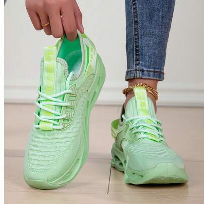 STARNOVO 女士时尚纯色跑步鞋，透气防滑运动鞋，轻便舒适户外运动鞋，柔软厚底增高厚底运动鞋，减震透气网面，套脚袜式鞋，休闲百搭户外上学旅行步行鞋，尺码 35-45