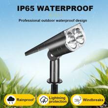 Solar Ground Light, White/Warm/RGB Light, Dual Use For Ground & Wall, Self-Illuminating At Night After Charging In Daytime, 150° Rotatable, IP65 Waterproof & Anti-Lightning Design, Outdoor Landscape Lighting, Garden & Camping Atmosphere Maker