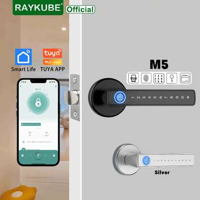 Smart Door Lock With Card Swiping Function And Supports Multiple Unlocking Methods, Suitable For Home, Hotel Apartment, Office, Etc.