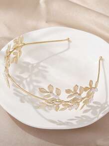 1pc Unique Design Hair Band With Star, Moon & Leaf Decor, Superior Craftsmanship & Material, Minimalist Fashion, Versatile For Parties, Weddings & Dances