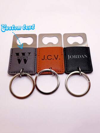 1Pc Personalized Leather Bottle Opener Custom Boyfriend Birthday Party Groomsmen Proposal Gifts Beer Opener