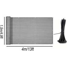 Garden Balcony Privacy Screen Fence – Durable, Weather-Resistant Outdoor Privacy Solution To Enhance Your Garden, Patio, Or Balcony With Stylish Seclusion And Easy Installation,Gray