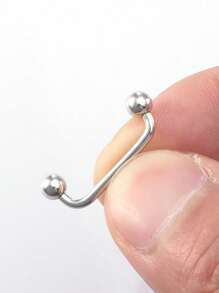 1 Stück S925 Sterling Silber Bauchnabel Nagel, Bauchnabel Schnalle, Bauchnabel Ring, geeignet für Frauen Sommer Strandurlaub, Körper-Piercing Schmuck