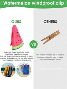 1 pieza/2 piezas Pinzas a prueba de viento para toallas de playa, sillas de playa, accesorios para patio y piscina, con diseños de gafas de sol y copas de cóctel, pinzas de ropa decorativas y divertidas para el hogar (Diseño lindo)