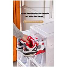 Plastic Shoe Organizer - Stackable And Foldable 1/3-Tier Shoe Storage Boxes For Closet, Clear And Space-Saving Sneaker Container - Multicolor - View 10