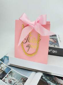 12pcs/24pcs Thank You Gift Bags With Handle And Bow, Small Size Present/Party Favor Bags Suitable For Wedding, Party, Birthday Gift Wrapping - Multicolor - View 9