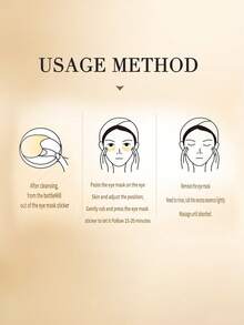 60 片 24K 金胶原蛋白眼膜 84 克，保湿抗皱紧致眼周细纹和黑眼圈减少，完美的生日圣诞礼物 - 金色 - 查看 10