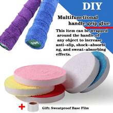 1pc High Quality Large Roll Badminton Racket Grip Tape, Shock Absorbing, Non-Slip, Sweat Absorbent, Also Suitable For Tennis, Squash, Pickleball, Table Tennis, Baseball, Field Hockey Rackets And Sports/Work Tools Handles, Vivid Colors, Affordable And Practical, Ideal For Gifts