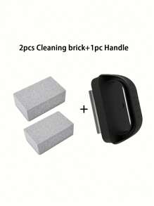 3Pcs Grill Cleaning Bricks,With Heat Resistant Handle,Pumice Griddle Cleaning Stone,Multifunctional Stain And Oil Cleaning Brush That Can Be Cut,Removing Stains For BBQ,Swimming Pool,Sink,Suitable For Stoves,Sinks,Tableware,Frying Pans,BBQ Net Cleaning,Kitchen,Bathroom,Home,Household Supplies Christmas For Holiday Gift Giving,1pc