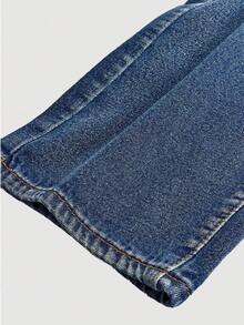 Girls' Summer Classic Simple Straight Leg Jeans - Blue - View 3