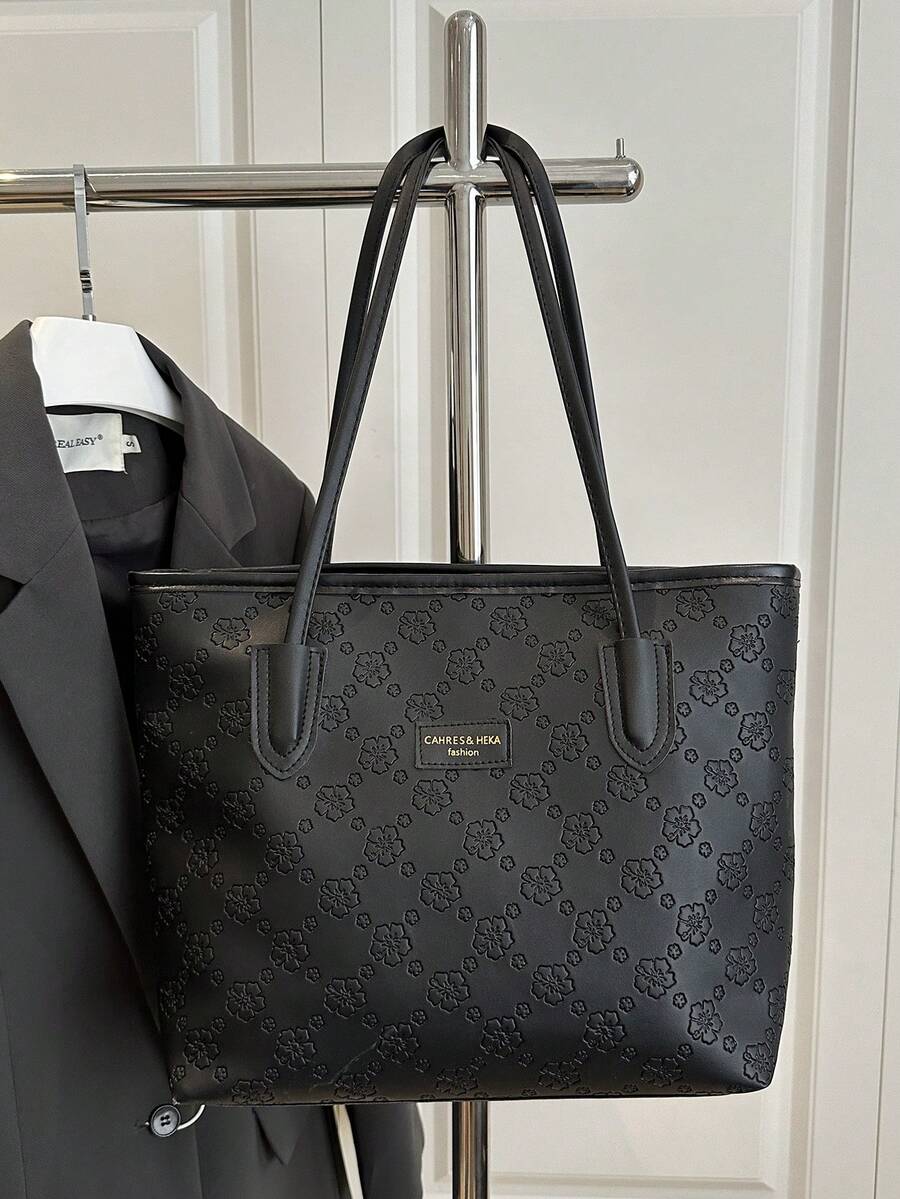 Tas Tote PU Mewah Minimalis Chic, Desain Merek Kecil Unik dengan Nuansa Mewah