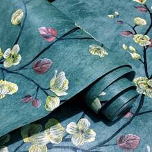 3D Printed Emerald Flower Wallpaper PVC Moisture-Proof Self-Adhesive Paper Bedroom Living Room TV Background Wall Decoration Wall Sticker Room Decor Home Decor Bathroom Decor Bedroom Decor Room Decoration Stuff Living Room Decor House Decor Home Decor Living Room Wall Paper Wall Art Wallpapers Stickers Wall Stickers