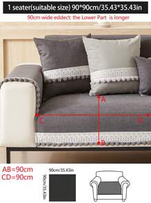 1pc Universal 4 Season Sofa Seat Cushion Cover, Modern Simple Dust-Proof Anti-Slip Snug-Fit Sofa Protector, Spill-Proof, Machine Washable, Warm & Fade-Resistant, Pet-Friendly, Fits Room Corner Sofas, Bedroom, Office, Living Room