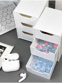 1pc/ Acrylic Storage Box Drawer Type Divided Desktop Organizer Portable Box Cosmetics Socks Sundries Toy Storage Box Summer For Women Storage Organizer Gift Wedding