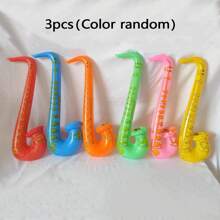 1pc/3pcs Inflatable Music Props, Durable PVC Material, Assorted Colors, For Party Decorations And Stage Performance Accessories, No Power Needed, Perfect For Themed Parties, Music Festivals And Birthday Celebrations