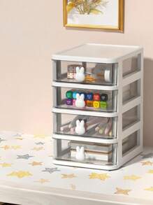 Stylish Multi-Layer Cosmetic Storage Box - Compact Plastic Makeup Organizer With Convenient Drawers, Odorless And Lightweight, Suitable For Jewelry And Beauty Essentials,For Holiday Beach, Bathroom Collection, Bedroom Collection, Large Capacity
