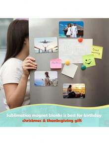 1 Pieza Set de magnetos en blanco para sublimación, magnetos personalizados para refrigerador para decoración del hogar, cocina, refrigerador, pared, puerta, oficina y manualidades DIY - Negro - Ver 4