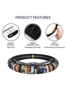 Customized Car Steering Wheel Cover With Your Photo, Car Rim Sleeves With Elasticity - Anti-Slip Automotive Accessories Fit For Most Vehicles - Sedans, Trucks, SUVs