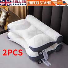 NetHong Cervical Memory Foam-Pillow For Neck And Shoulder Pain Ergonomic Orthopedic UK - White - View 1