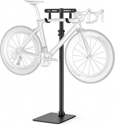 自転車収納スタンド ディスプレイスタンドフック掛け式 77cm-140cm高さ調整可能 メンテナンススタンド 安定 頑丈 サビ防止 駐輪用 タイヤ交換用 清掃用 ロードバイク クロスバイク用