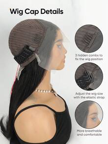 Jessie's Wig 13X4 透明蕾丝前真人发假发，预先拔毛的巴西直发蕾丝前假发，真人发，10-26 英寸 - SNatural - 查看 8