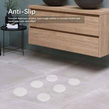 20PCS Anti-Slip Bathtub Stickers Round Shower Grip Decals With Scraper For Bath Tub, Shower & Stairs - 清除 - 查看 6