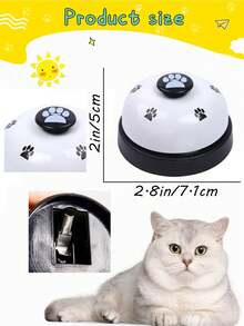 1pc Random Color Pet Training Bell, Cat/Dog Calling Bell - White - View 3