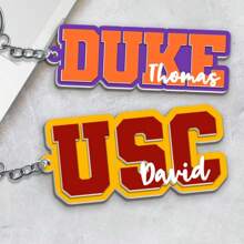 Custom Personalized College Keychain With Name - Acrylic Keychains For Grads, Students, & Teachers,Personalized College Gift, Personalized College Name Tag,Personalized College Keychain, Personalized University Keychain High School Backpack