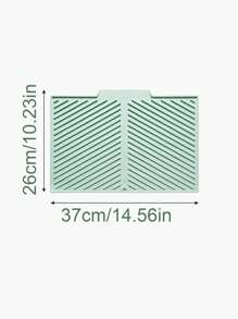 1 Pc Silicone Dish Drying Mat - Foldable, Heat-Resistant, Multi-Purpose Kitchen Draining Pad, Suitable For Dishes And Utensils