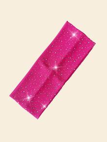New European And American Fashion Rhinestone Headband, Wide Solid Color Shiny Crystal Elastic Sports Headband For Women, Suitable For Daily Wear, Party, Boho, Made Of Polyester, All Seasons Holiday Essential Hair Accessories Summer Beach Hair Bands - Multicolor - View 9