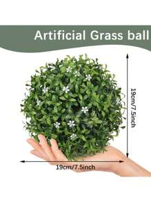 1/2PCS Artificial Grass Balls With 14 Small White Flowers With 20 Small White Flowers, Aglaia Odorata , BOXWOOD Grass Balls,Artificial Plants,Artificial Flowers,Fake Plants,Autumn Decoration