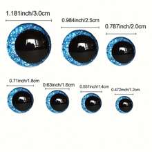 12pcs Glitter Eyes,Sparkling Eyes For Dolls,Knitted Felt Dolls, 3D Glitter Plastic Craft Eyes For Amigurumi DIY Puppet, Bear, Toy Making Supplies,12/14/16/18/20/25/30mm,Six Colors