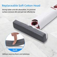 1pc Mini Retractable Dual-Use 360° Rotating Mop, For Household Cleaning Of Home, Living Room, Bedroom, Furniture And Windows, Glass Cleaning, Super Absorbent, Cleaning Supplies, Cleaning Tool, Window Cleaning Tool | Modern Mini Mop | Compact Design, Home Mop (Random Color)