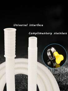 1pc FlexiHose Multi-Functional Faucet Extension Tube With Clamp, Easy Installation, Interlocking Head & Tail Design, Plastic Material For Garden, Bathroom, Kitchen - Solves Short Faucet And Drain Pipe Issues, Sink, Air Conditioning, Washing Machine, Drain Pipe, Faucet Extension, Interlocking, Perfect Solution