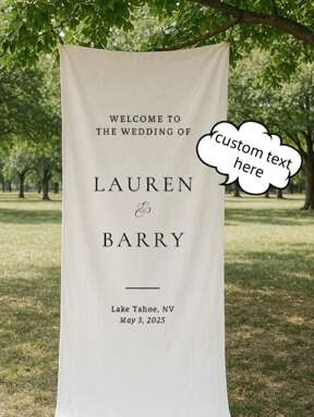 Personalized Linen Wedding Sign Fabric Wedding Sign, White Custom Wedding Welcome Sign Event Decor, Decor Banner Lover Gift,Multi-Functional,Adjustable, ,Ornamental,Reusable,Exquisite,Adorable,High-Quality,Modern,Colorful,Cute,Comfortable,Stylish,Custom,Personalized,Unique,Home Refresh