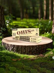Brown Box Set Of Pre-Rolled Cones + Funnels And Storage Tubes, Ultra-Thin Slow-Burning Pointed-End Rolling Papers, Portable Cone-Shaped Rolling Papers, Romantic Gifts, Party Gifts, Gifts For Friends, Outdoor Supplies, Pre-Rolled Filter-Tipped Paper Accessories, Easy To Carry.
