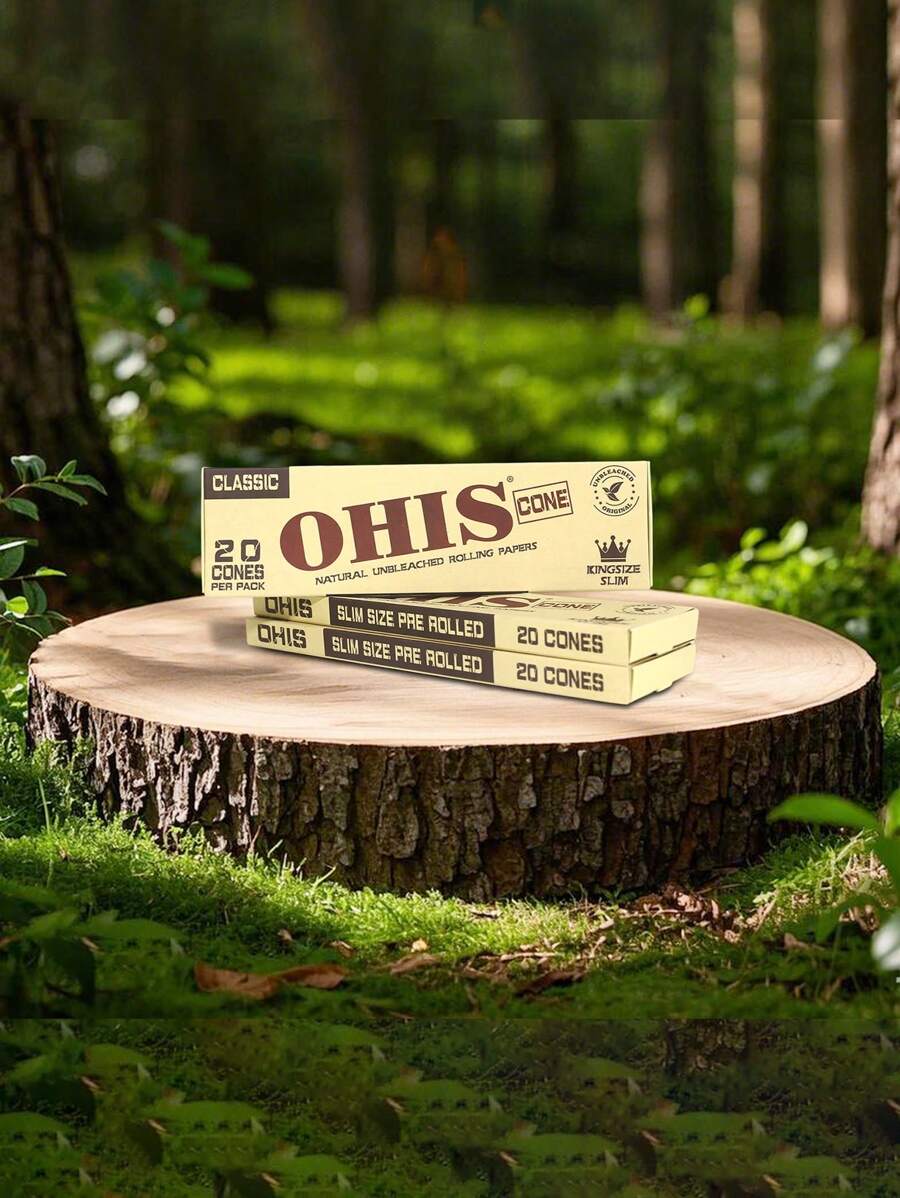Brown Box Set Of Pre-Rolled Cones + Funnels And Storage Tubes, Ultra-Thin Slow-Burning Pointed-End Rolling Papers, Portable Cone-Shaped Rolling Papers, Romantic Gifts, Party Gifts, Gifts For Friends, Outdoor Supplies, Pre-Rolled Filter-Tipped Paper Accessories, Easy To Carry.