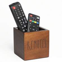 1 pieza Soporte para control remoto, Soporte para control remoto de TV, Organizador de controles remoto para mesa, Caja de madera para controles remoto para mesa de noche, sala de estar, organizador de medios para dormitorio