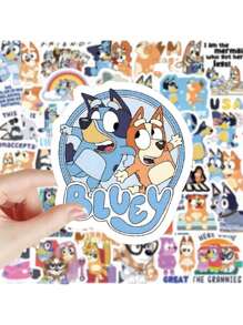 Bluey 103 piezas de Pegatinas lindas de Bluey, pegatinas para tazas de agua, pegatinas para cuadernos, pegatinas hechas a mano, pegatinas para niños, pegatinas de anime para cuadernos, manualidades con pegatinas para scrapbook